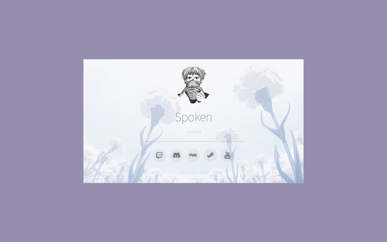 Carrd profile picture for @spoken